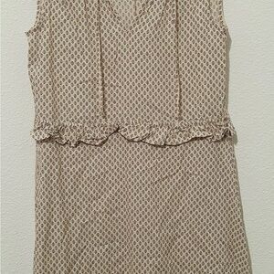 H&M Beige Patterned Midi Dress